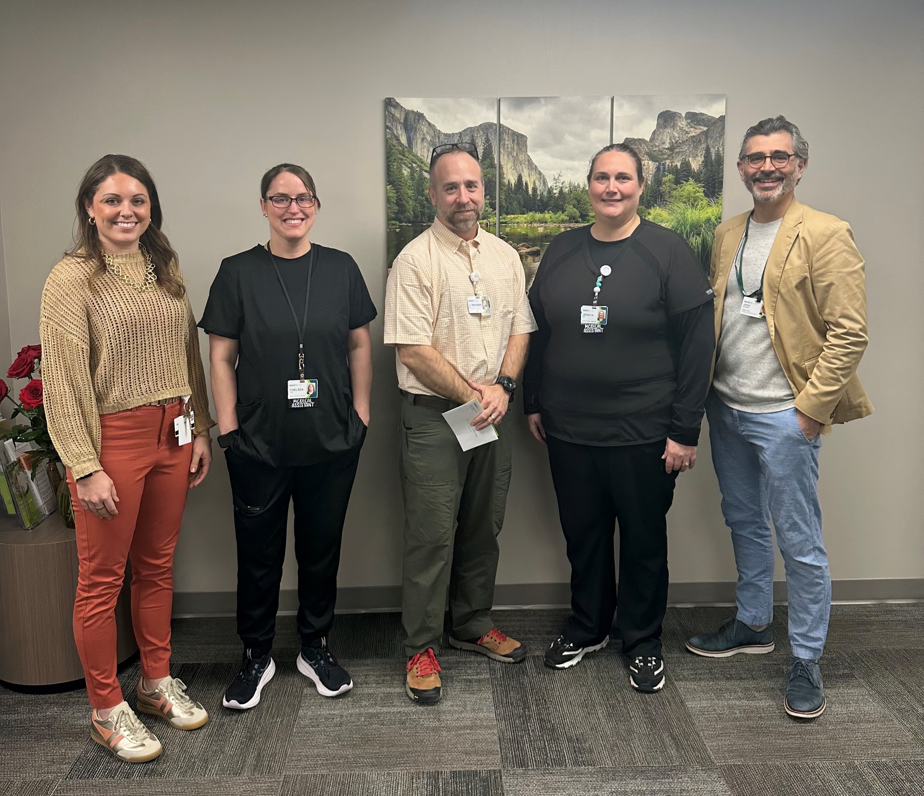 Healthcare professionals working