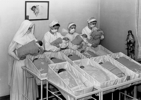 Healthcare professionals working